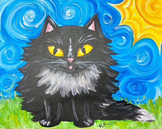 Art Buzz Kids Starry Night Kitty