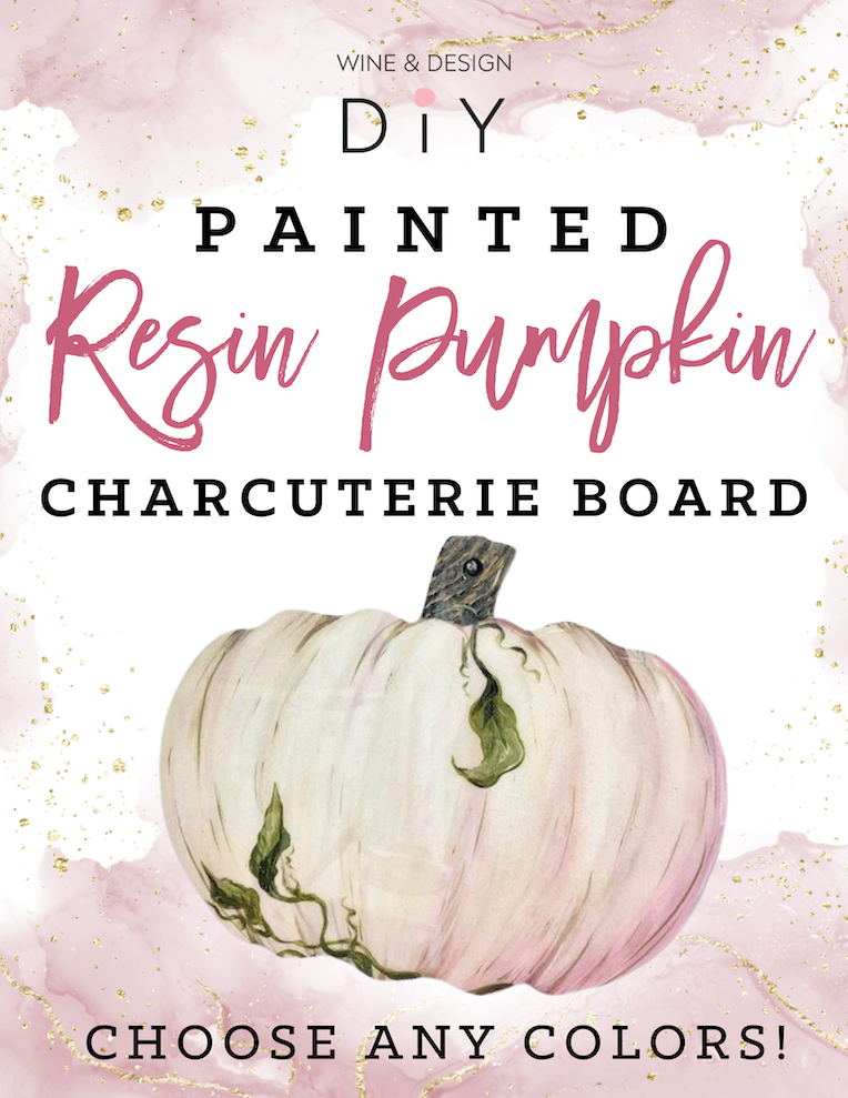 Painted Resin Pumpkin Charcuterie Board