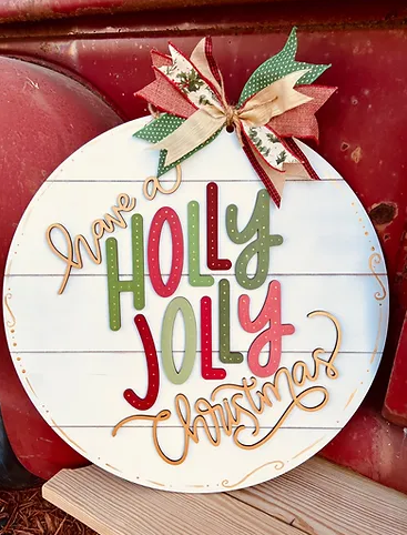 DIY Have a Holly Jolly Hanger