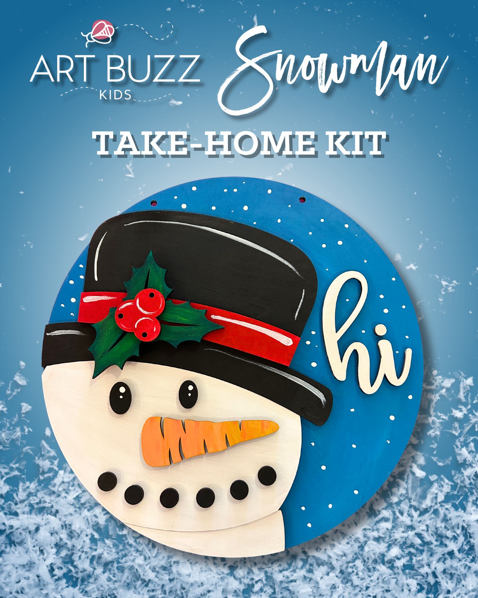 Art Buzz Kids Snowman Door Hanger