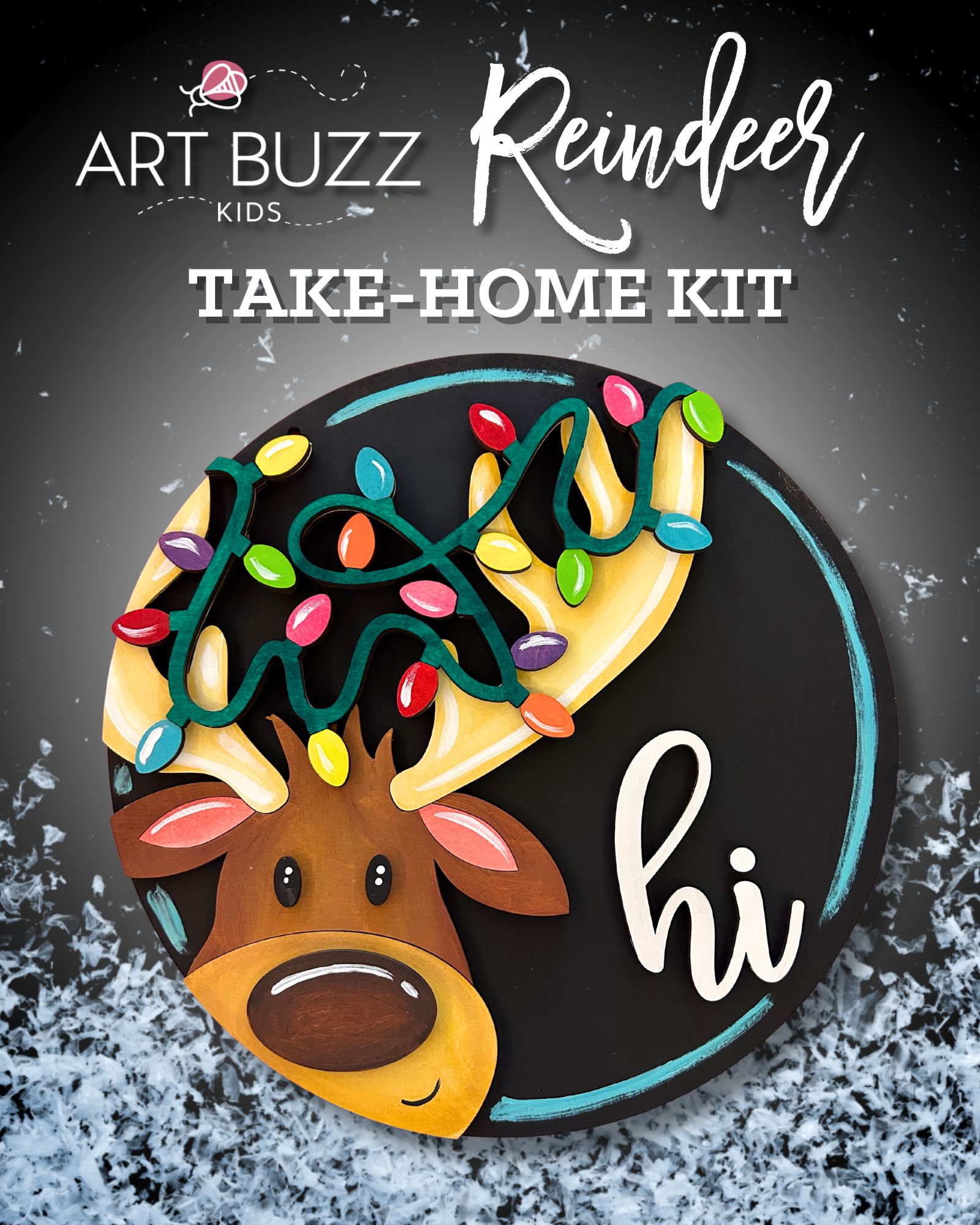 Art Buzz Kids Reindeer Door Hanger