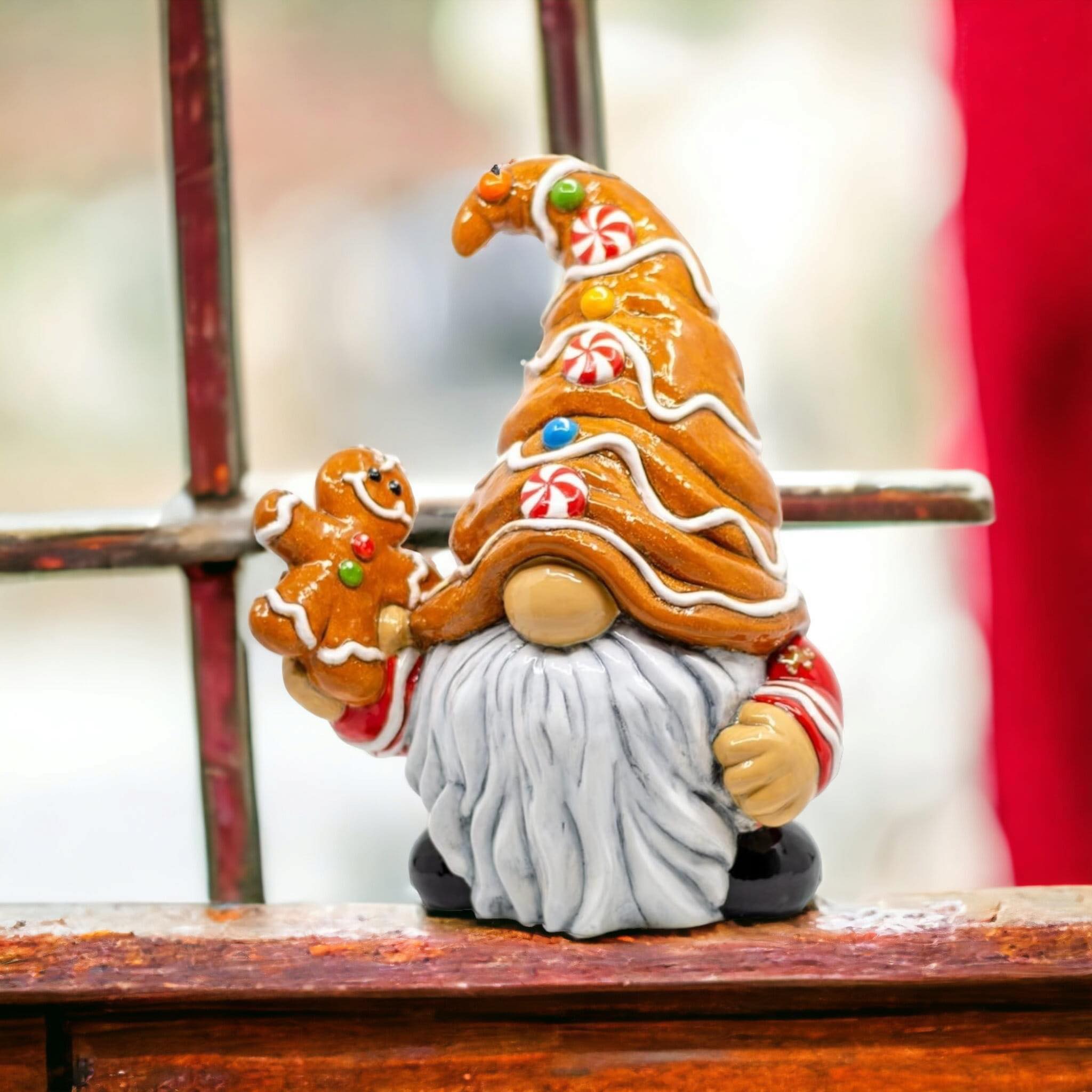 NEW! Ceramic Light Up Gingerbread Gnome