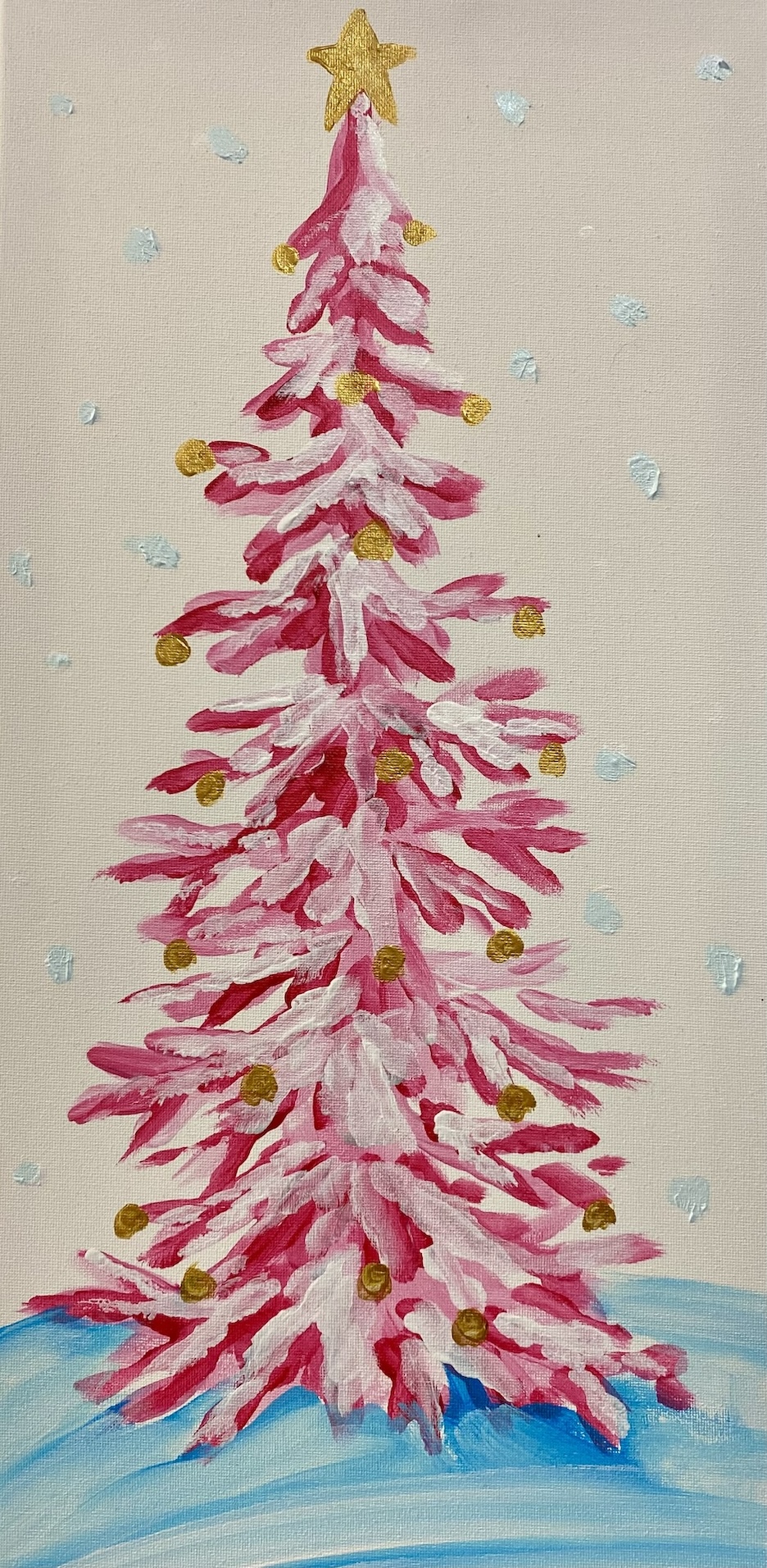 Pink Tree on Canvas