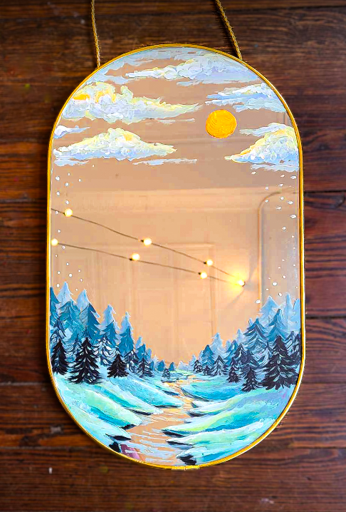 Winter Gaze Mirror Painting