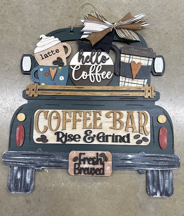 NEW! Coffee Bar Truck Door Hanger | Choose Your Size and Customize!