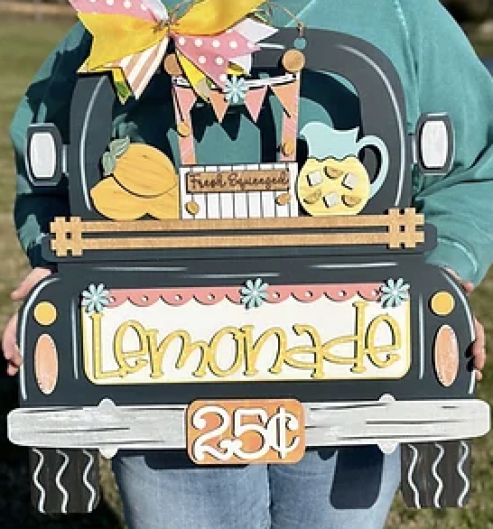 22" Lemonade Truck Door Hanger | Colors Customizable!