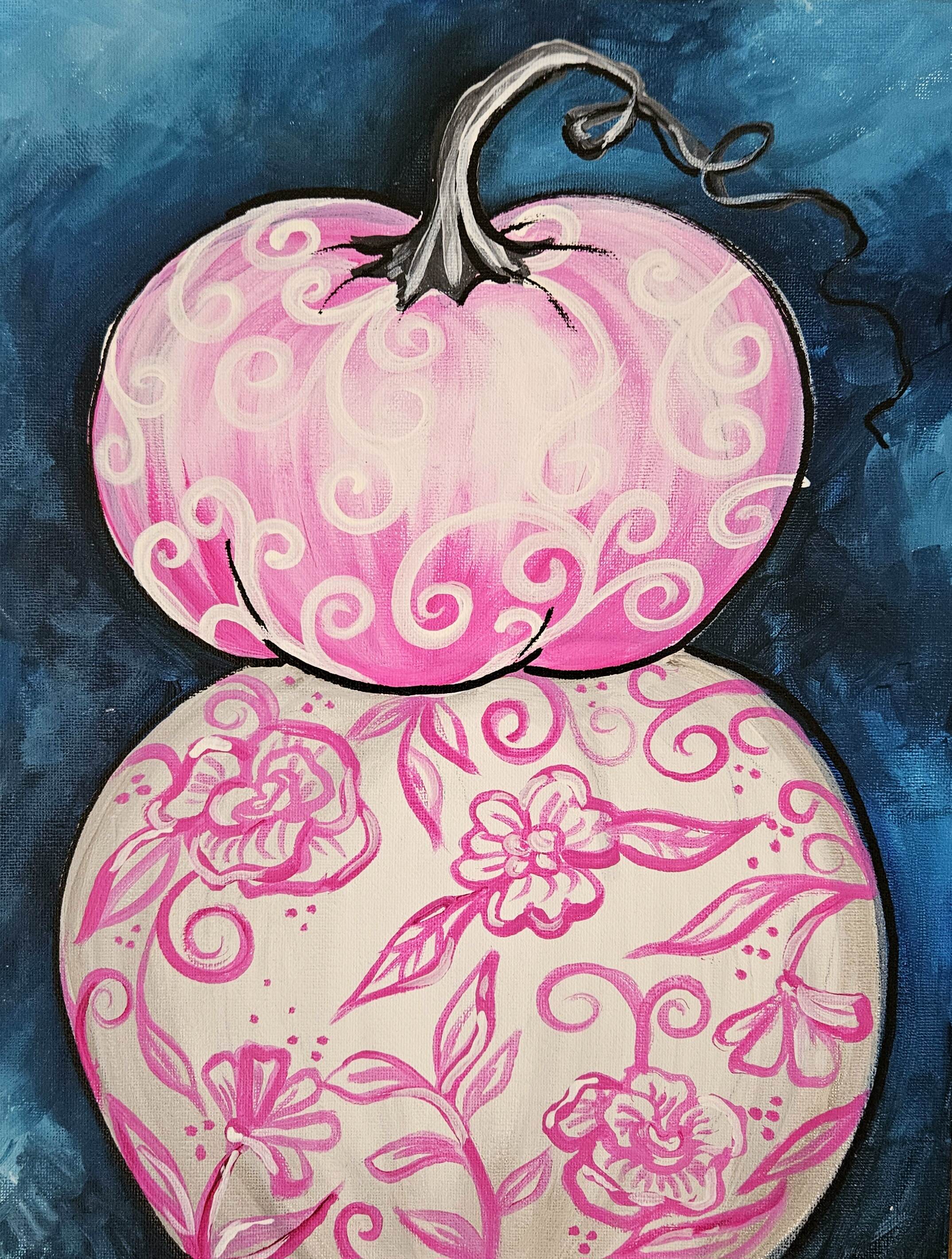 Pink Pattern Pumpkin