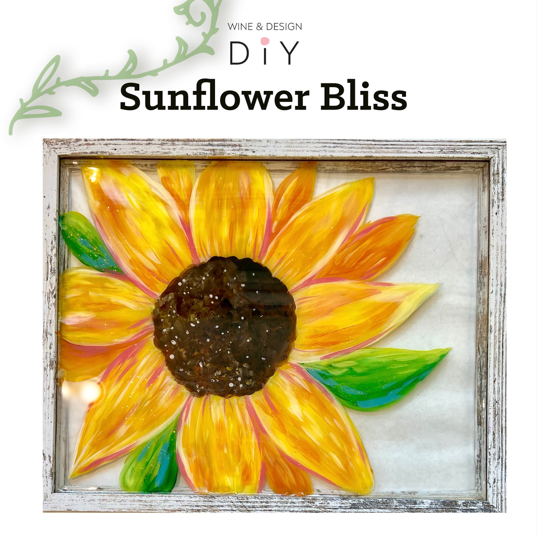 Blissful Sunflower with a Resin Finish | Workshop