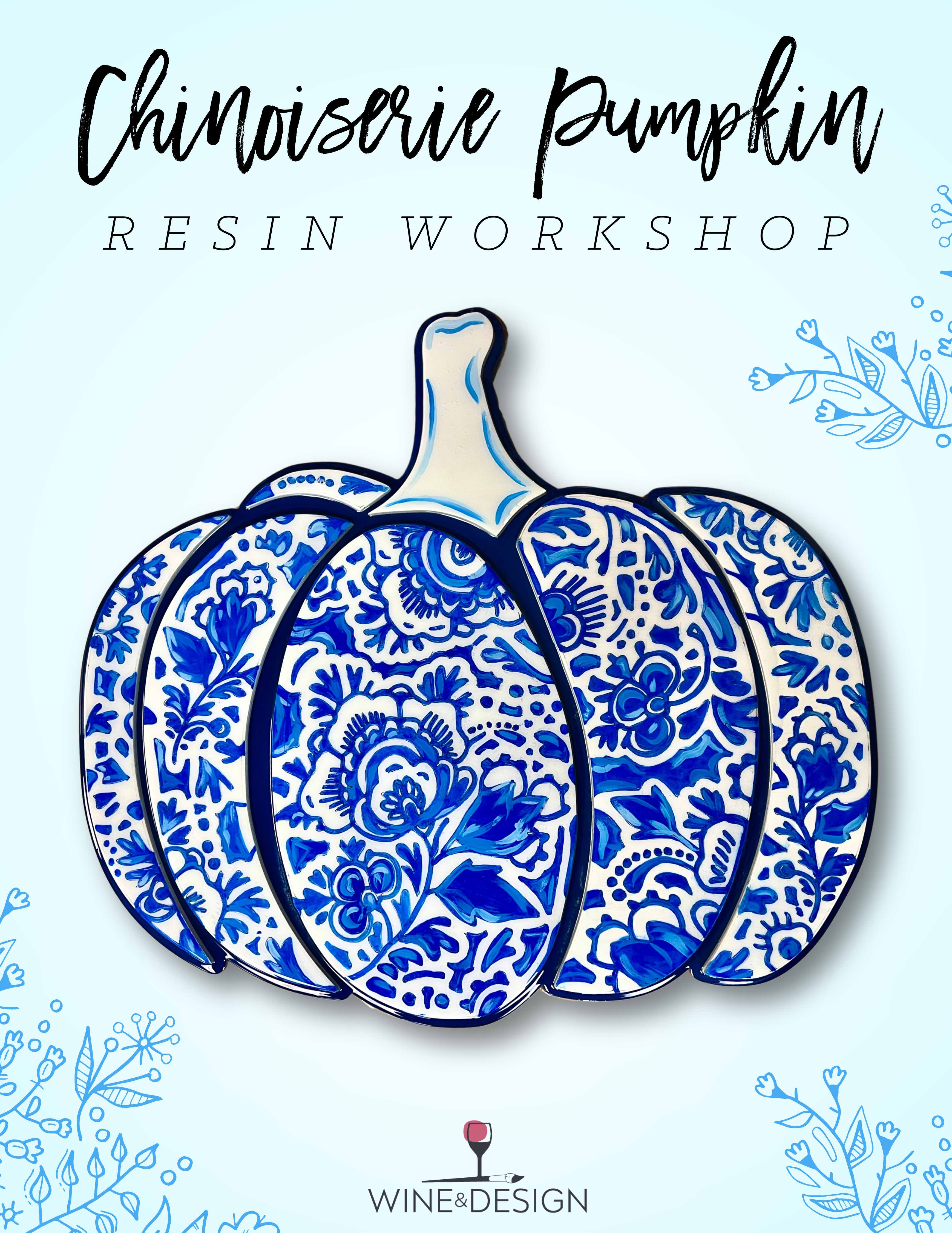 Chinoiserie Pumpkin Resin Workshop