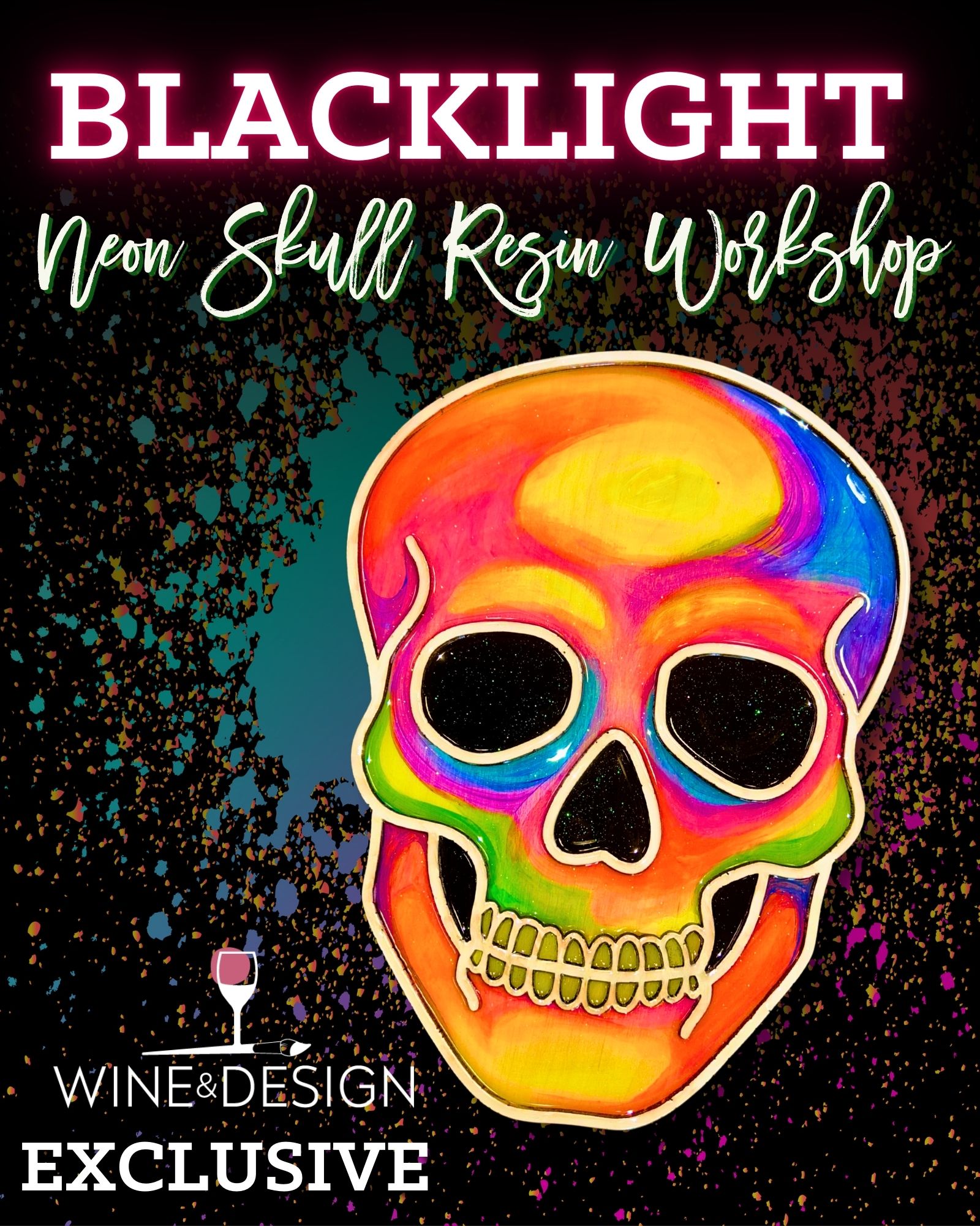 BLACKLIGHT SKULL RESIN DIY *FRIDAY THE 13TH*