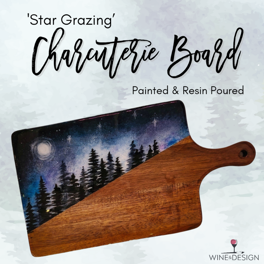 Star Gazing Resin Charcuterie Board 