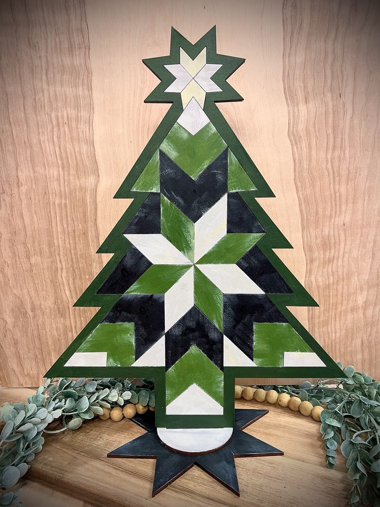 CHOOSE YOUR COLORS! 20" Barn Quilt Christmas Tree