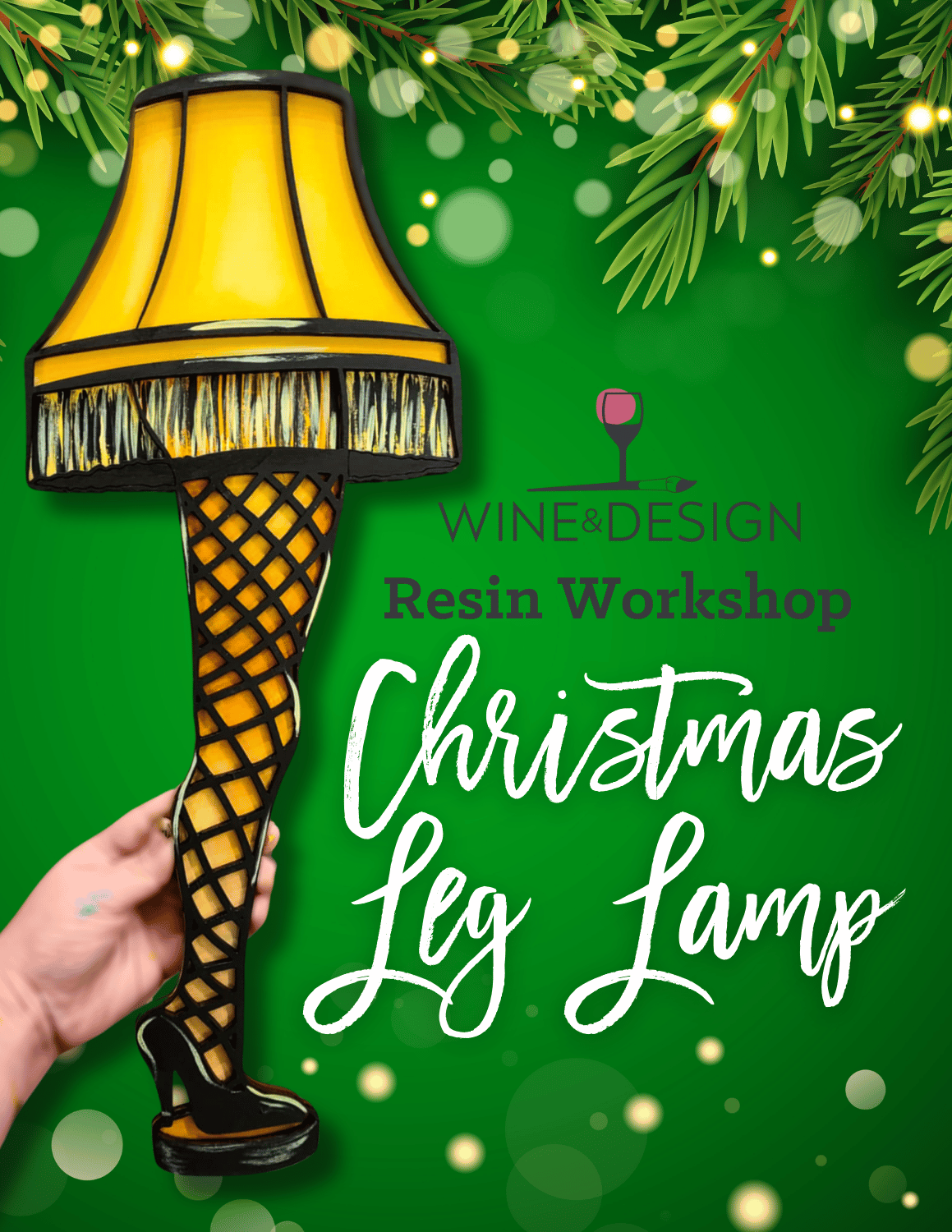 Resin Christmas Leg Lamp