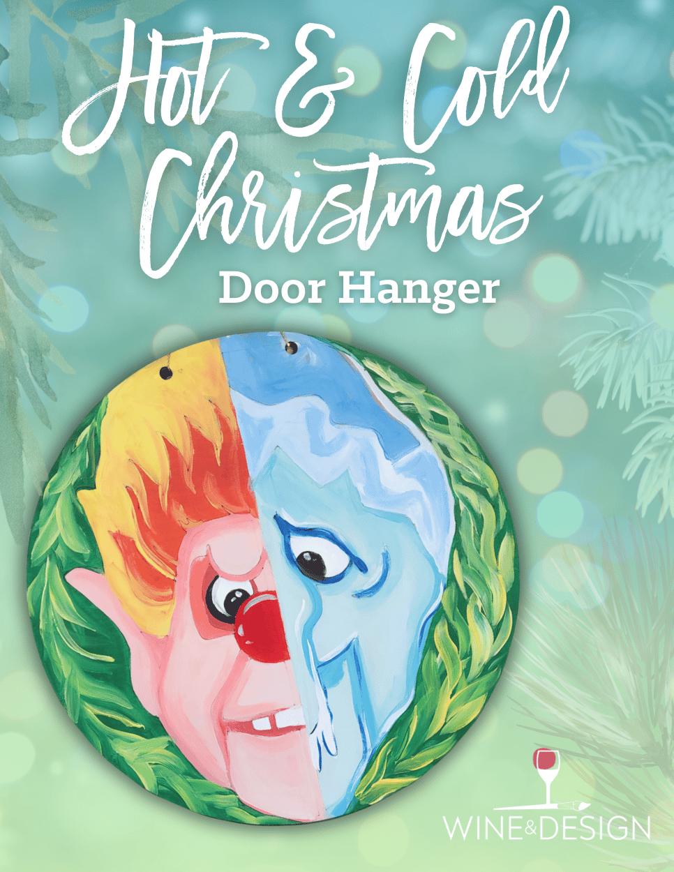 Hot & Cold Christmas Door Hanger