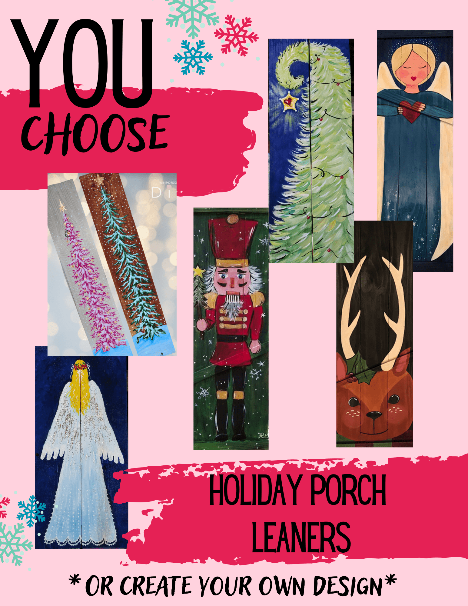 You Choose Holiday Porch Leaners 