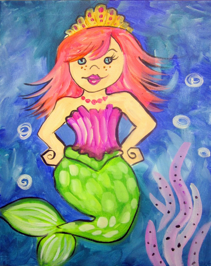 Mermaid Paintings For Kids