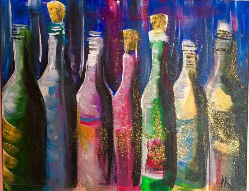 Sip & Paint Glitter Bottles - BYOB and Free Parking