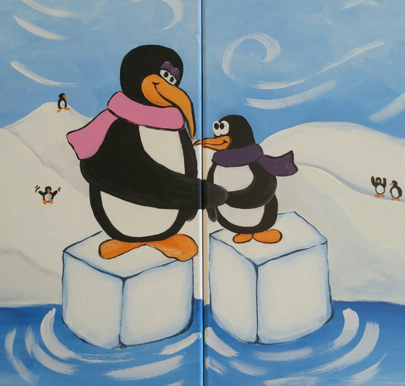 ART BUZZ KIDS - Mommy & Me Penguins 