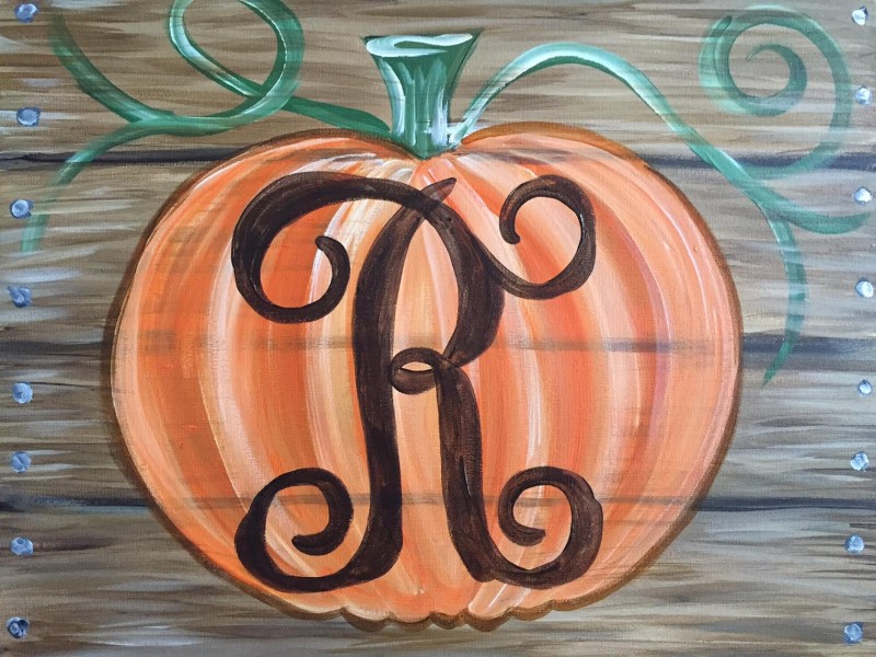 Monogram Pumpkin Wood-Pallet