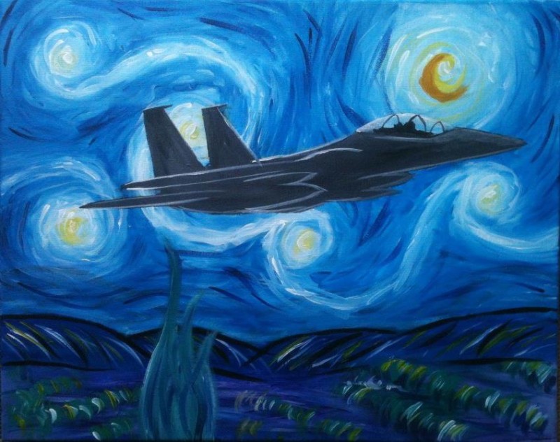 US Air Force Day - Starry Night With Jet 