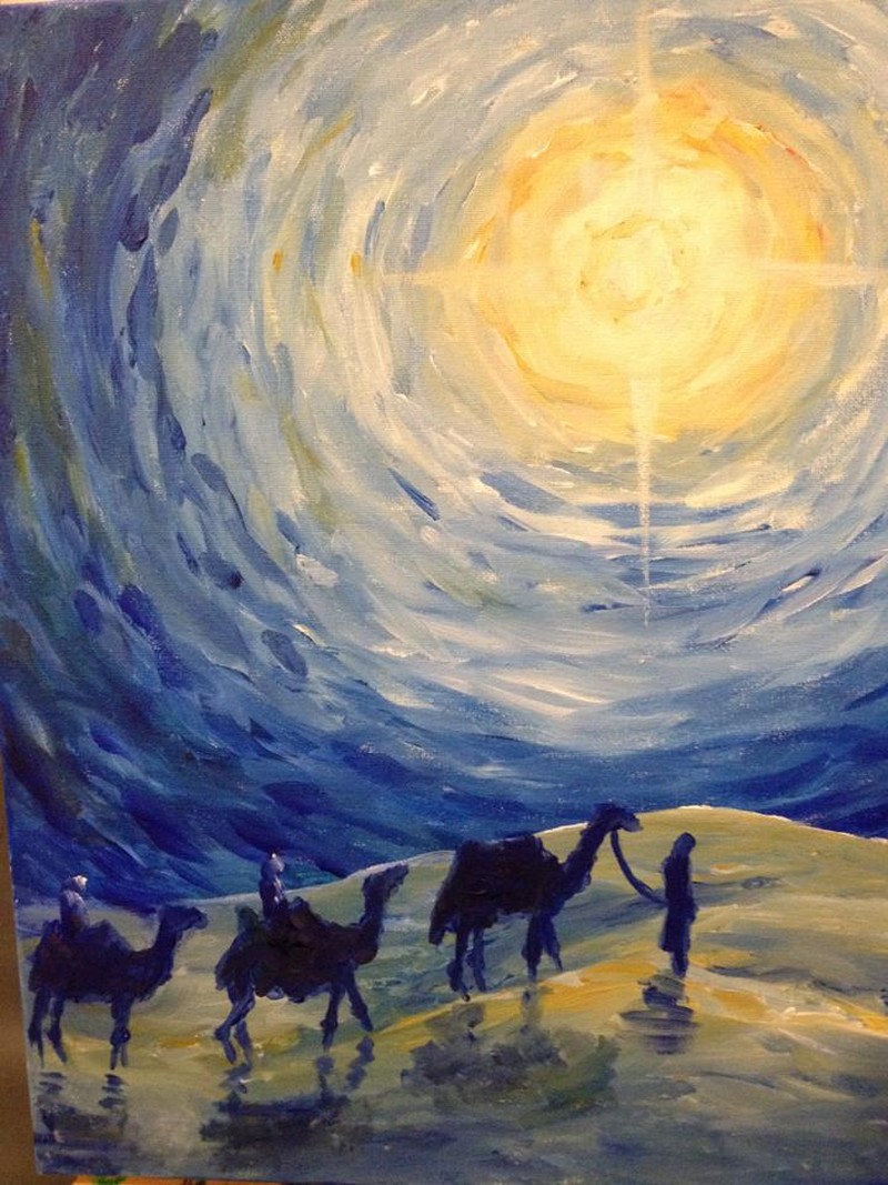 Wise Men Starry Night 