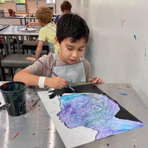 Painting Your Galaxy Self Portrait at Wine & Design Montclair