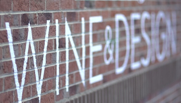 Wine & Design brick wall